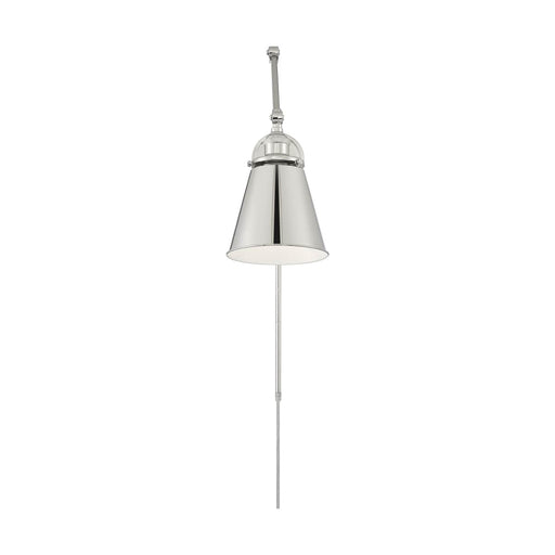Sconce Nuvo 60-7368 Bayard Swing Arm Lamp - Polished Nickel with Switch - Polished Nickel Finish Nuvo