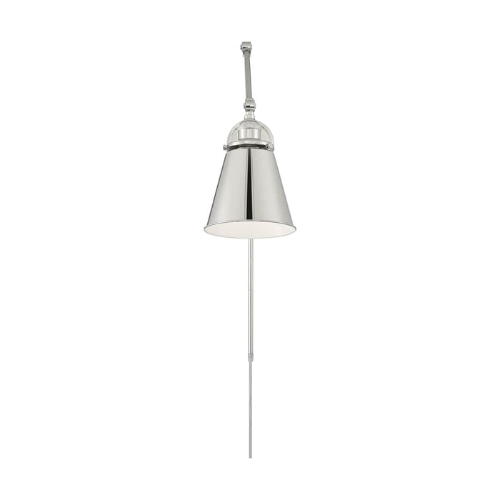 Sconce Nuvo 60-7368 Bayard Swing Arm Lamp - Polished Nickel with Switch - Polished Nickel Finish Nuvo