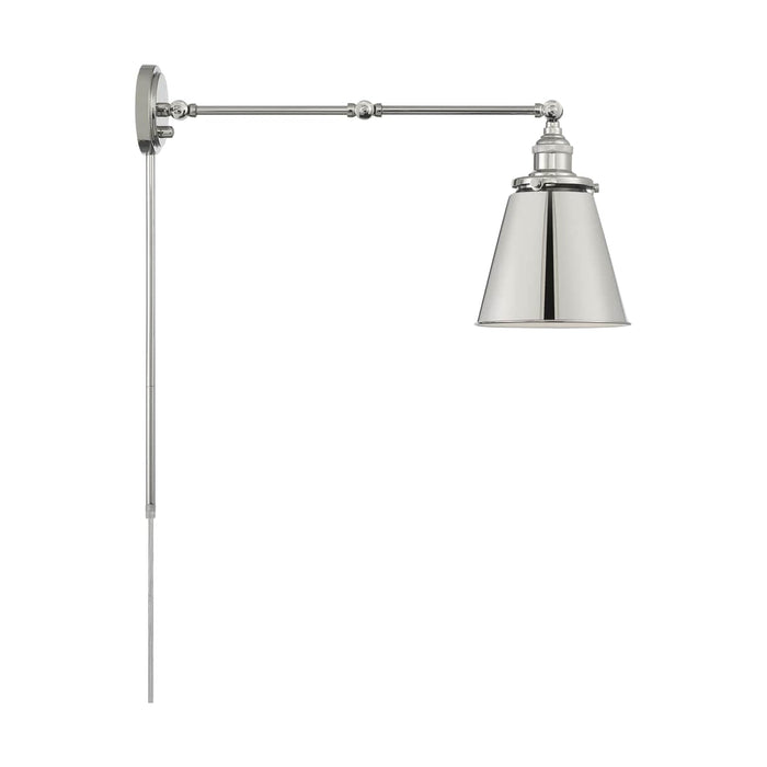 Sconce Nuvo 60-7368 Bayard Swing Arm Lamp - Polished Nickel with Switch - Polished Nickel Finish Nuvo