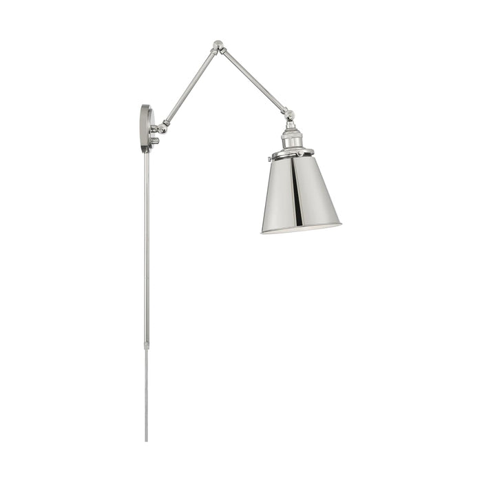 Sconce Nuvo 60-7368 Bayard Swing Arm Lamp - Polished Nickel with Switch - Polished Nickel Finish Nuvo