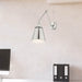 Sconce Nuvo 60-7368 Bayard Swing Arm Lamp - Polished Nickel with Switch - Polished Nickel Finish Nuvo