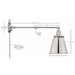 Sconce Nuvo 60-7368 Bayard Swing Arm Lamp - Polished Nickel with Switch - Polished Nickel Finish Nuvo
