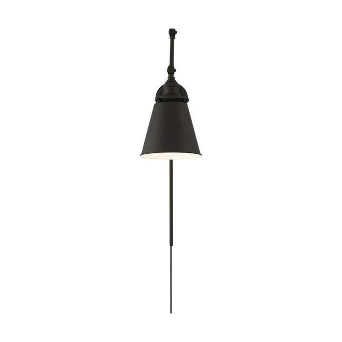 Sconce Nuvo 60-7369 Bayard Swing Arm Lamp - Matte Black with Switch Nuvo