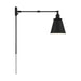 Sconce Nuvo 60-7369 Bayard Swing Arm Lamp - Matte Black with Switch Nuvo