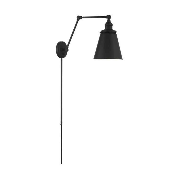 Sconce Nuvo 60-7369 Bayard Swing Arm Lamp - Matte Black with Switch Nuvo