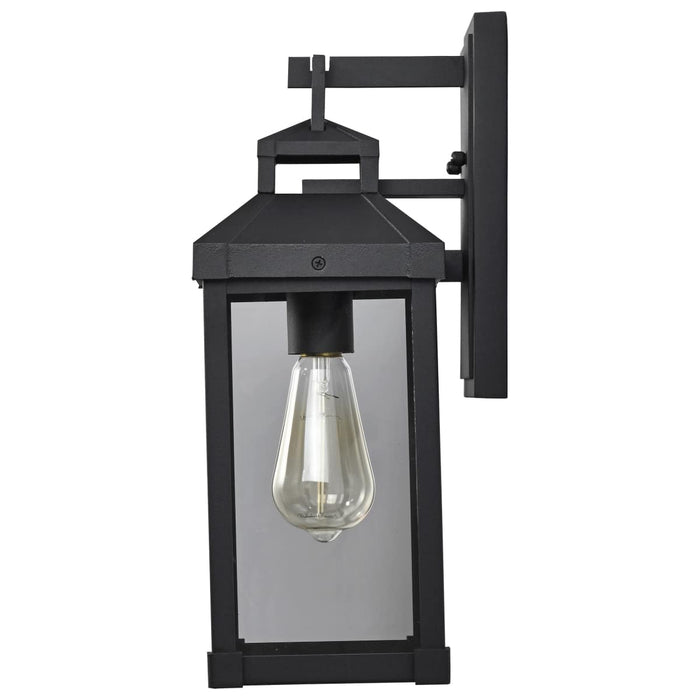 Wall Lantern Nuvo 60-7371 Corning - 1 Light Medium Wall Lantern - Matte Black with Clear Glass Nuvo