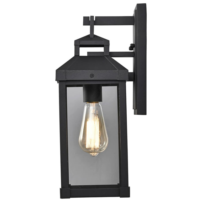 Wall Lantern Nuvo 60-7371 Corning - 1 Light Medium Wall Lantern - Matte Black with Clear Glass Nuvo