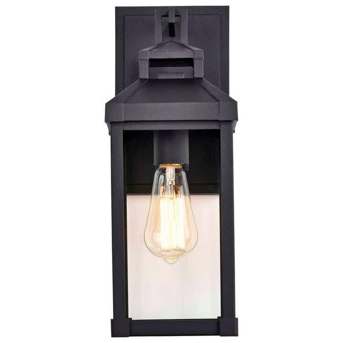 Wall Lantern Nuvo 60-7371 Corning - 1 Light Medium Wall Lantern - Matte Black with Clear Glass Nuvo