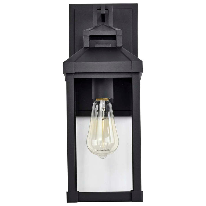 Wall Lantern Nuvo 60-7371 Corning - 1 Light Medium Wall Lantern - Matte Black with Clear Glass Nuvo