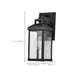 Wall Lantern Nuvo 60-7371 Corning - 1 Light Medium Wall Lantern - Matte Black with Clear Glass Nuvo