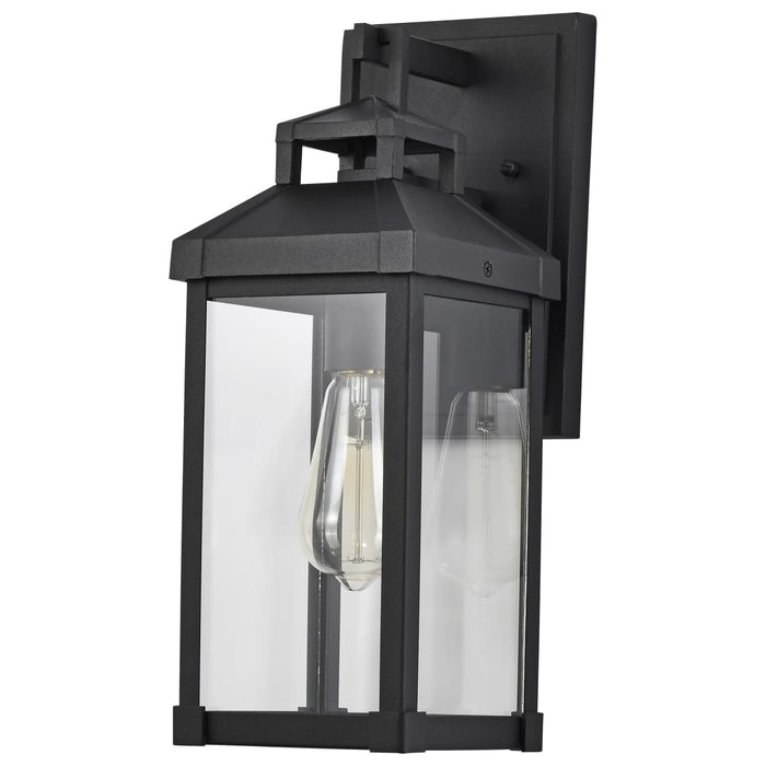 Wall Lantern Nuvo 60-7371 Corning - 1 Light Medium Wall Lantern - Matte Black with Clear Glass Nuvo