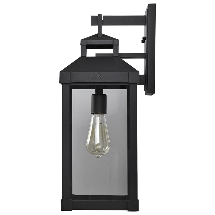 Wall Lantern Nuvo 60-7372 Corning - 1 Light Large Wall Lantern - Matte Black with Clear Glass Nuvo
