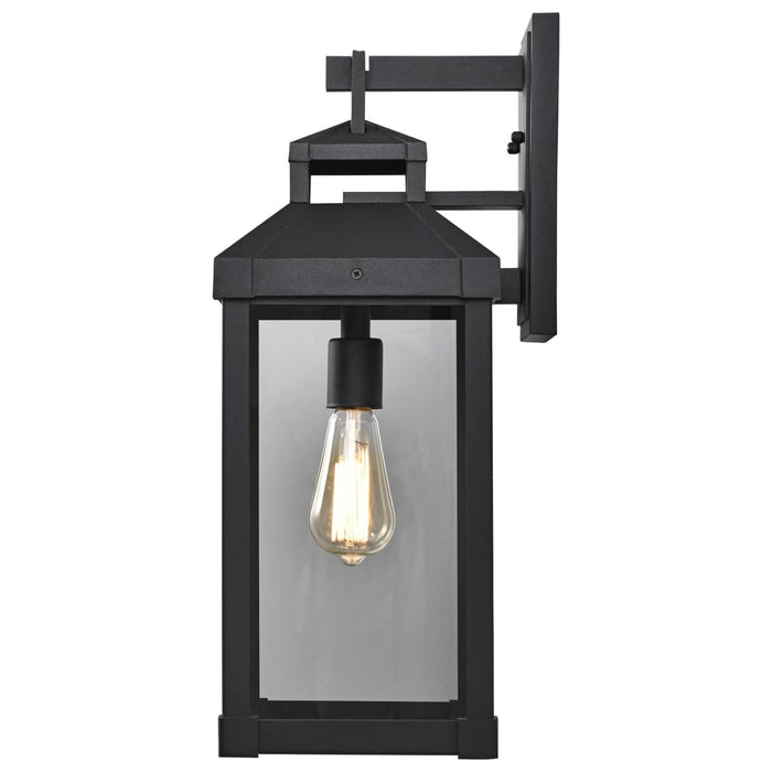 Wall Lantern Nuvo 60-7372 Corning - 1 Light Large Wall Lantern - Matte Black with Clear Glass Nuvo