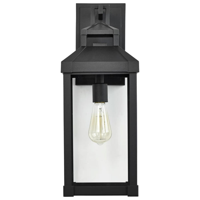 Wall Lantern Nuvo 60-7372 Corning - 1 Light Large Wall Lantern - Matte Black with Clear Glass Nuvo