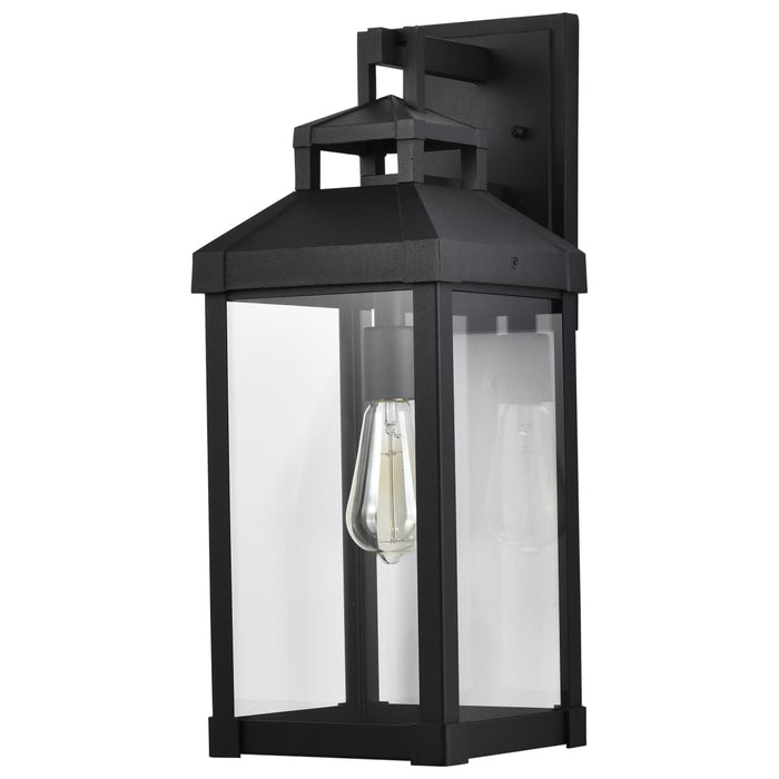 Wall Lantern Nuvo 60-7372 Corning - 1 Light Large Wall Lantern - Matte Black with Clear Glass Nuvo