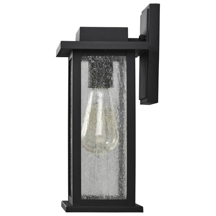 Wall Lantern Nuvo 60-7375 Sullivan - 1 Light Medium Wall Lantern - Matte Black with Clear Seeded Glass Nuvo