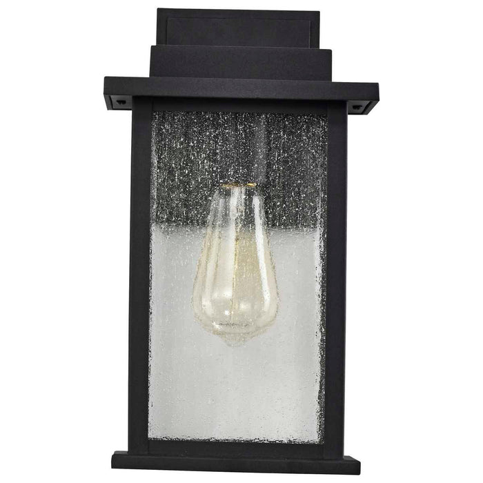 Wall Lantern Nuvo 60-7375 Sullivan - 1 Light Medium Wall Lantern - Matte Black with Clear Seeded Glass Nuvo