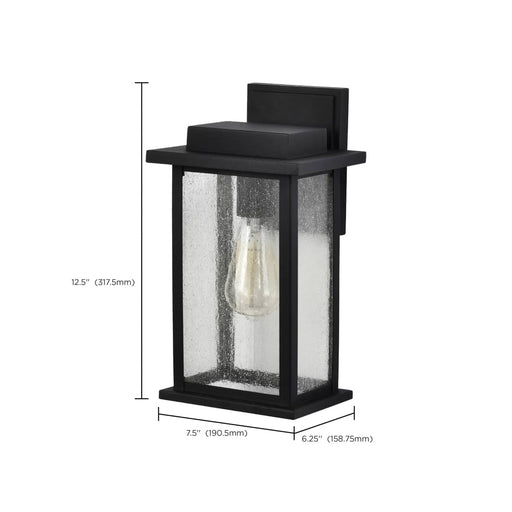 Wall Lantern Nuvo 60-7375 Sullivan - 1 Light Medium Wall Lantern - Matte Black with Clear Seeded Glass Nuvo