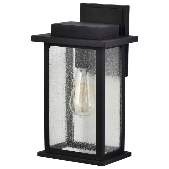 Wall Lantern Nuvo 60-7375 Sullivan - 1 Light Medium Wall Lantern - Matte Black with Clear Seeded Glass Nuvo