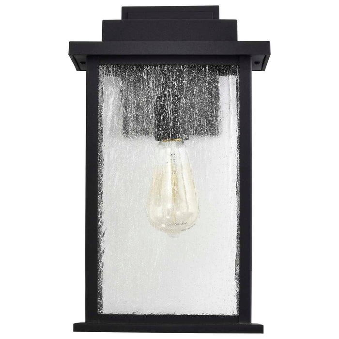 Wall Lantern Nuvo 60-7376 Sullivan - 1 Light Large Wall Lantern - Matte Black with Clear Seeded Glass Nuvo