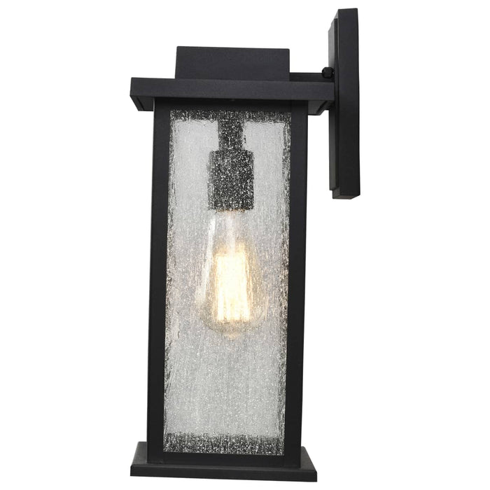 Wall Lantern Nuvo 60-7376 Sullivan - 1 Light Large Wall Lantern - Matte Black with Clear Seeded Glass Nuvo