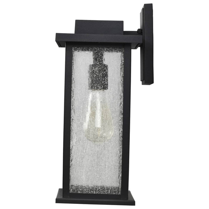 Wall Lantern Nuvo 60-7376 Sullivan - 1 Light Large Wall Lantern - Matte Black with Clear Seeded Glass Nuvo