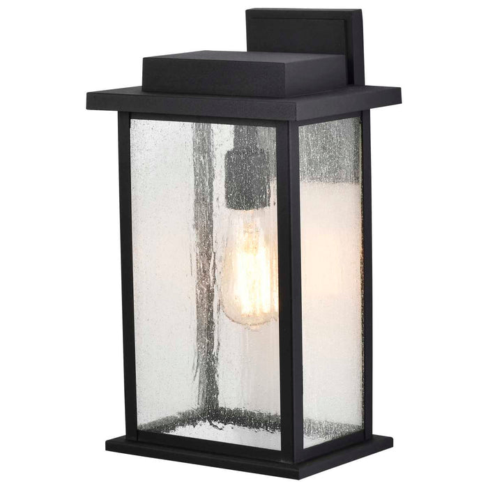 Wall Lantern Nuvo 60-7376 Sullivan - 1 Light Large Wall Lantern - Matte Black with Clear Seeded Glass Nuvo