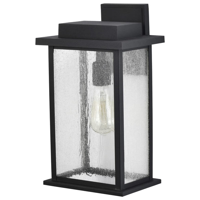 Wall Lantern Nuvo 60-7376 Sullivan - 1 Light Large Wall Lantern - Matte Black with Clear Seeded Glass Nuvo