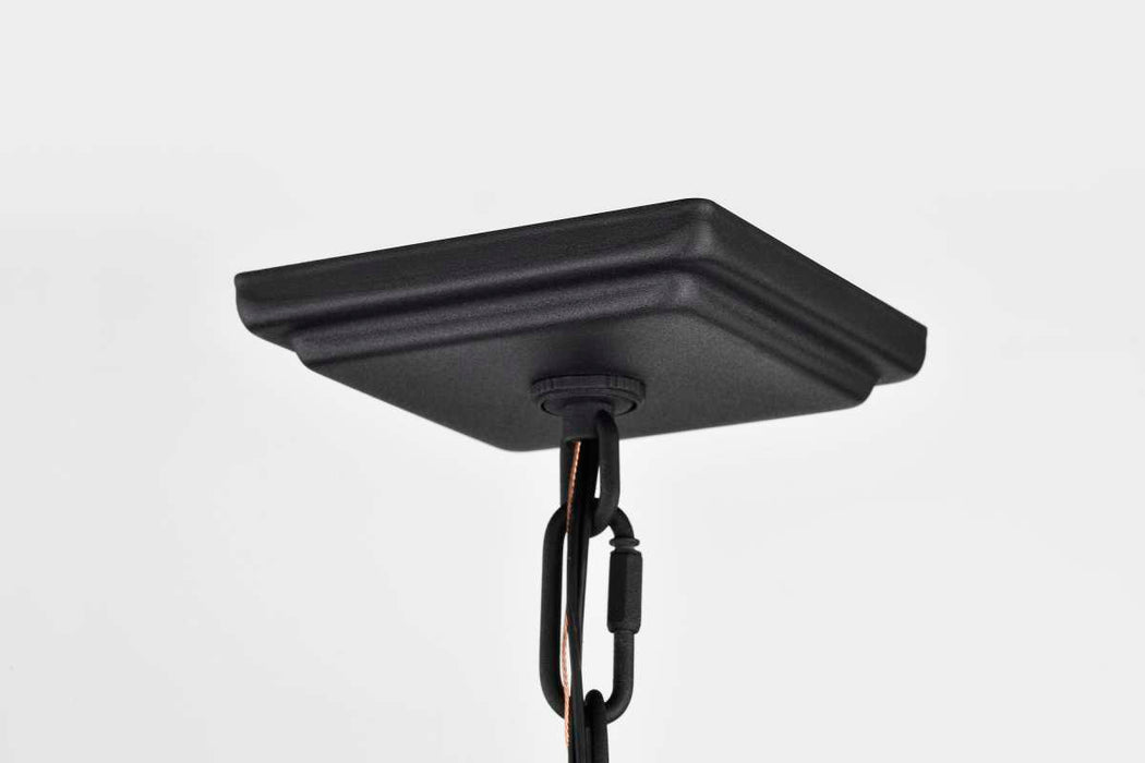 Hanging Lantern Nuvo 60-7377 Sullivan Collection Outdoor 16 inch Hanging Light - Matte Black Finish with Clear Seeded Glass Nuvo