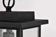 Hanging Lantern Nuvo 60-7377 Sullivan Collection Outdoor 16 inch Hanging Light - Matte Black Finish with Clear Seeded Glass Nuvo