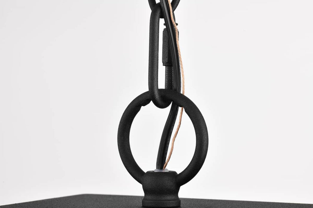 Hanging Lantern Nuvo 60-7377 Sullivan Collection Outdoor 16 inch Hanging Light - Matte Black Finish with Clear Seeded Glass Nuvo