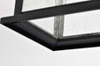 Hanging Lantern Nuvo 60-7377 Sullivan Collection Outdoor 16 inch Hanging Light - Matte Black Finish with Clear Seeded Glass Nuvo