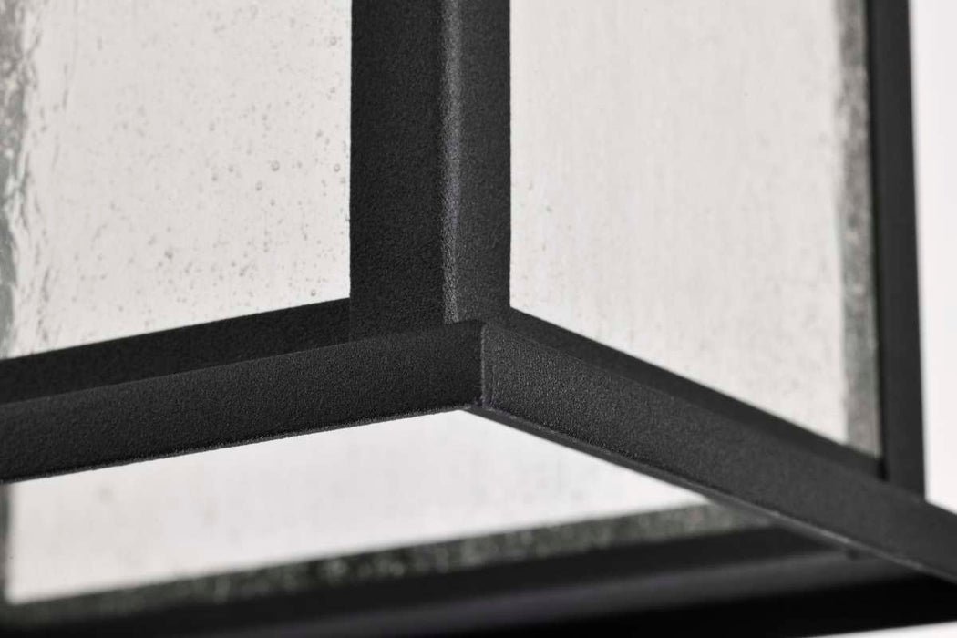 Hanging Lantern Nuvo 60-7377 Sullivan Collection Outdoor 16 inch Hanging Light - Matte Black Finish with Clear Seeded Glass Nuvo