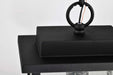 Hanging Lantern Nuvo 60-7377 Sullivan Collection Outdoor 16 inch Hanging Light - Matte Black Finish with Clear Seeded Glass Nuvo