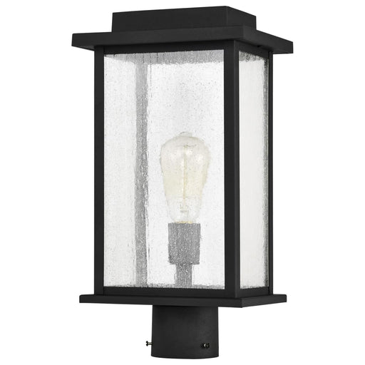 Post Lantern Nuvo 60-7378 Sullivan Collection Outdoor 17 inch Post Light Pole Lantern - Matte Black Finish with Clear Seeded Glass Nuvo