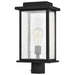 Post Lantern Nuvo 60-7378 Sullivan Collection Outdoor 17 inch Post Light Pole Lantern - Matte Black Finish with Clear Seeded Glass Nuvo