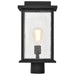 Post Lantern Nuvo 60-7378 Sullivan Collection Outdoor 17 inch Post Light Pole Lantern - Matte Black Finish with Clear Seeded Glass Nuvo