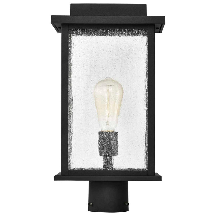 Post Lantern Nuvo 60-7378 Sullivan Collection Outdoor 17 inch Post Light Pole Lantern - Matte Black Finish with Clear Seeded Glass Nuvo