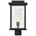 Post Lantern Nuvo 60-7378 Sullivan Collection Outdoor 17 inch Post Light Pole Lantern - Matte Black Finish with Clear Seeded Glass Nuvo