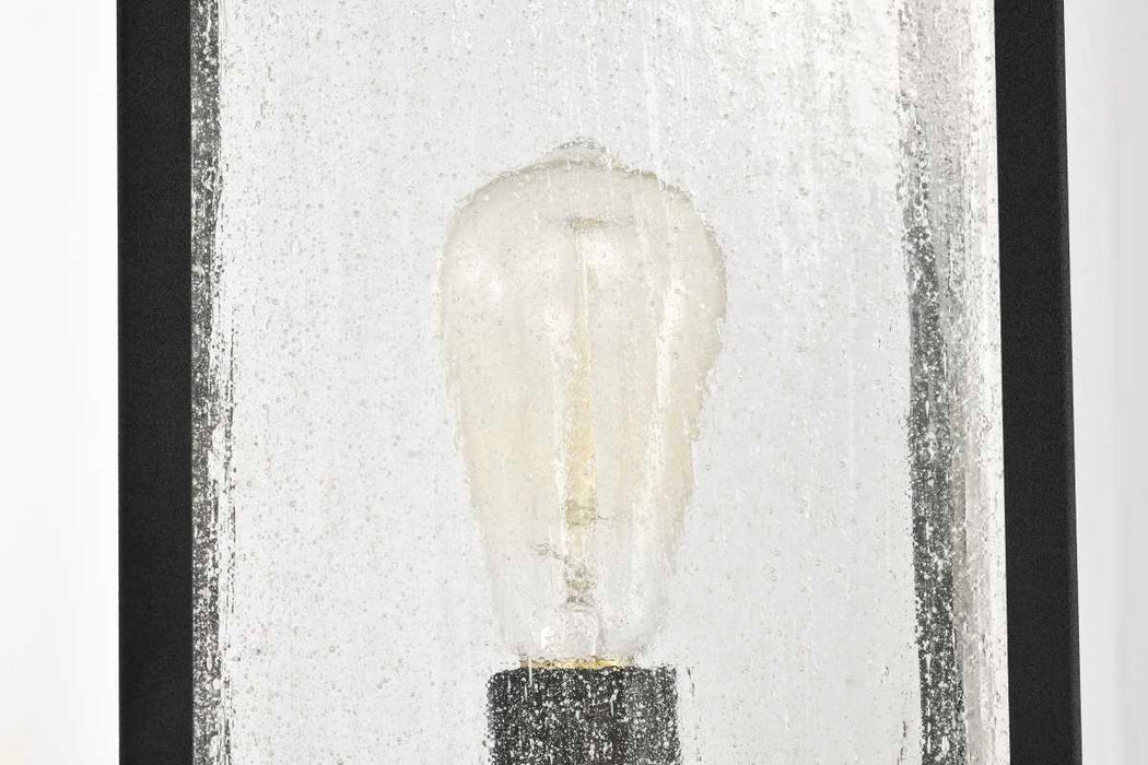 Post Lantern Nuvo 60-7378 Sullivan Collection Outdoor 17 inch Post Light Pole Lantern - Matte Black Finish with Clear Seeded Glass Nuvo