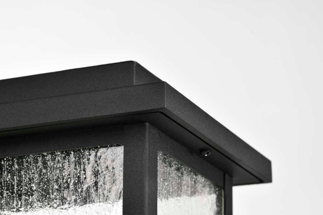 Post Lantern Nuvo 60-7378 Sullivan Collection Outdoor 17 inch Post Light Pole Lantern - Matte Black Finish with Clear Seeded Glass Nuvo