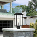 Post Lantern Nuvo 60-7378 Sullivan Collection Outdoor 17 inch Post Light Pole Lantern - Matte Black Finish with Clear Seeded Glass Nuvo
