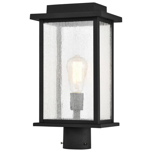 Post Lantern Nuvo 60-7378 Sullivan Collection Outdoor 17 inch Post Light Pole Lantern - Matte Black Finish with Clear Seeded Glass Nuvo