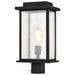 Post Lantern Nuvo 60-7378 Sullivan Collection Outdoor 17 inch Post Light Pole Lantern - Matte Black Finish with Clear Seeded Glass Nuvo