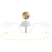 Sconce Nuvo 60-7392 Trilby - 1 Light - Wall Sconce - Matte White with Burnished Brass Nuvo
