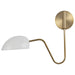Sconce Nuvo 60-7392 Trilby - 1 Light - Wall Sconce - Matte White with Burnished Brass Nuvo