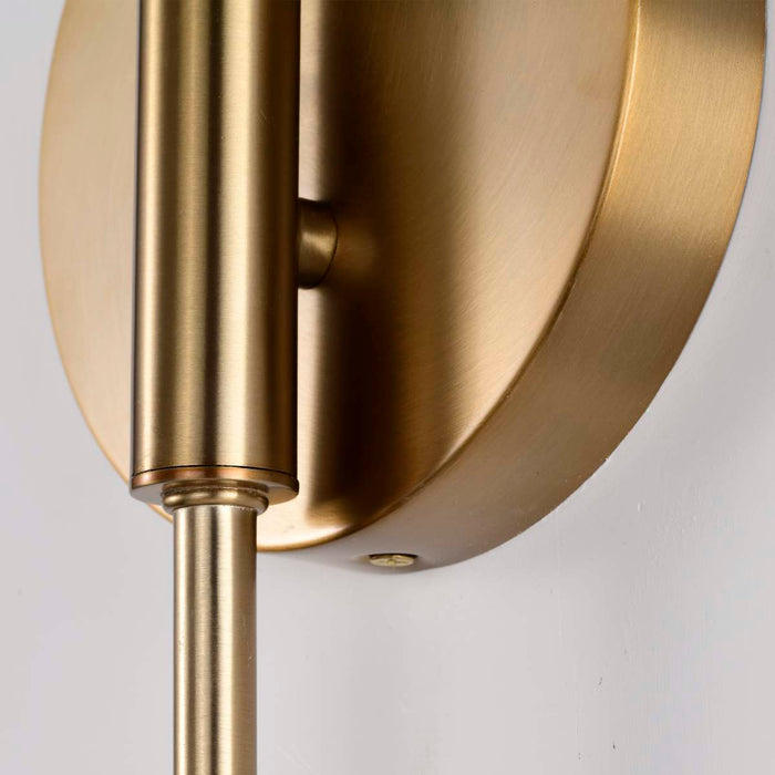 Sconce Nuvo 60-7392 Trilby - 1 Light - Wall Sconce - Matte White with Burnished Brass Nuvo