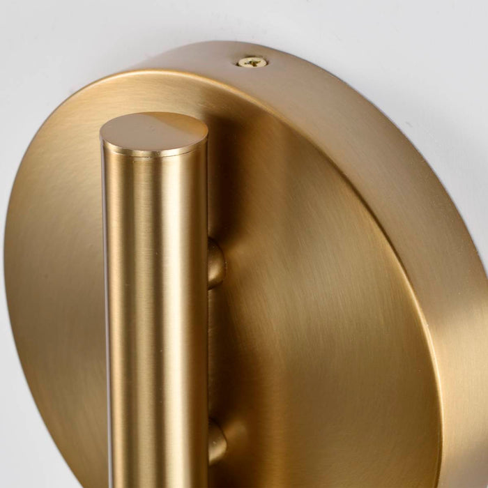 Sconce Nuvo 60-7392 Trilby - 1 Light - Wall Sconce - Matte White with Burnished Brass Nuvo