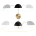 Sconce Nuvo 60-7393 Trilby - 2 Light - Wall Sconce - Matte Black with Burnished Brass Nuvo