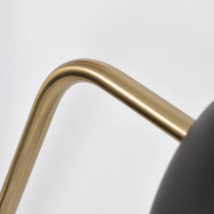 Sconce Nuvo 60-7393 Trilby - 2 Light - Wall Sconce - Matte Black with Burnished Brass Nuvo